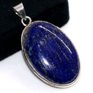 Lapis Lazuli Gemstone 925 Sterling Silver Handmade Pendant Necklace